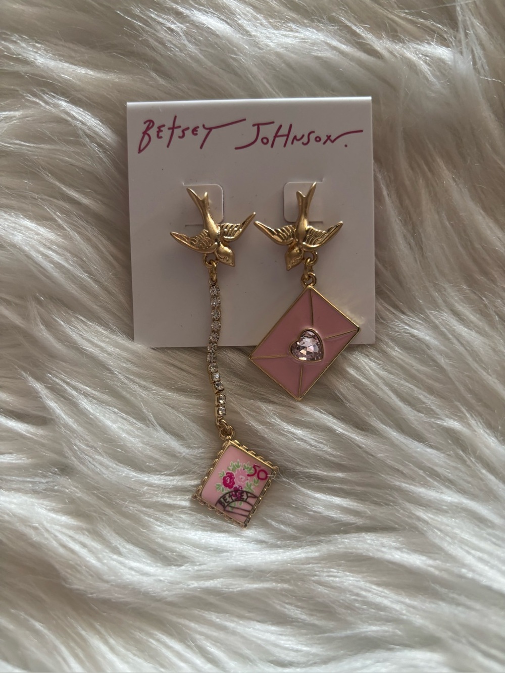 Betsey Johnson mismatched earrings